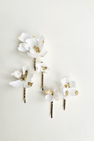 Golden Tuberose Hairpins