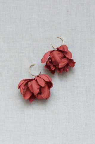 Coral Flowerbomb Earrings 