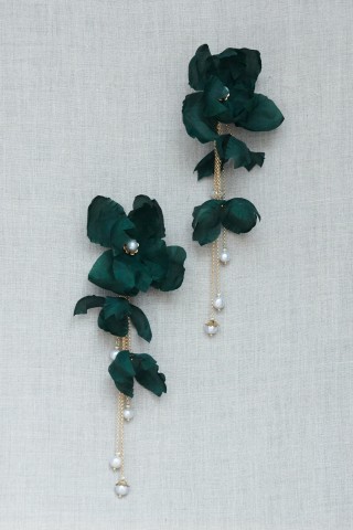 Emerald Anemone Earrings