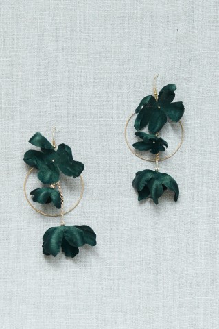 Emerald Tuberose Earrings