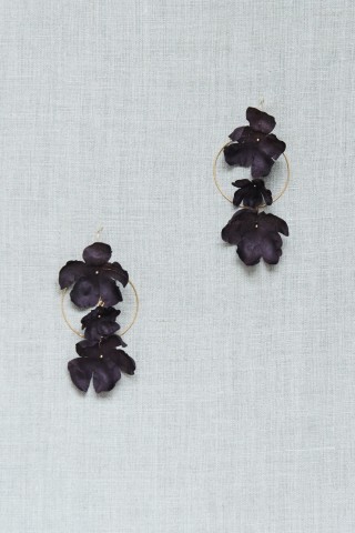 Plum Tuberose Earrings