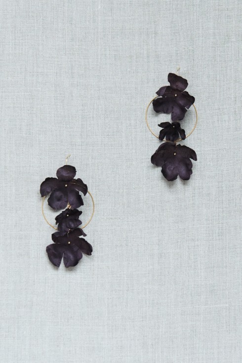 Kolczyki Tuberose oberzyna small
