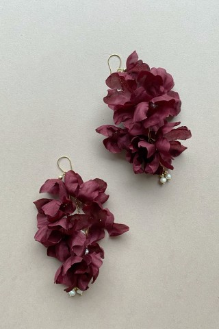 Baby Echo Maroon Earrings
