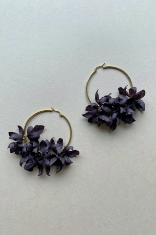Hortensia Plum Earrings