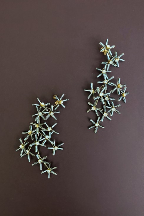 11. Kolczyki Wandering Star Silver Grey 