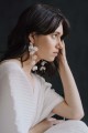 Silk flowers Baby Snowdrop earrings