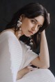 Bridal Silk flowers Baby Snowdrop earrings