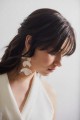 Delicate bridal silk Bluebell earrings