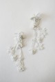 Lace bridal long Spring Snowflakes earrings