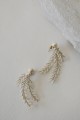 Bridal pearl and beads White Twig earrings