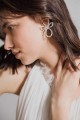 Bridal pearl flower shaped Daisy earrings