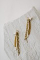 Pearls and chains Ming earrings