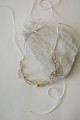 Bridal tiara with glass beads White Twig