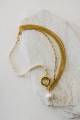 Bridal pearl and chain Ming necklace