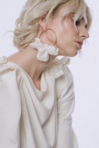  Orchid Hoop Earrings