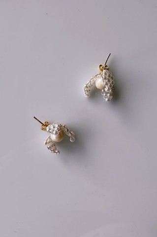 Pearl Bell Studs Earrings